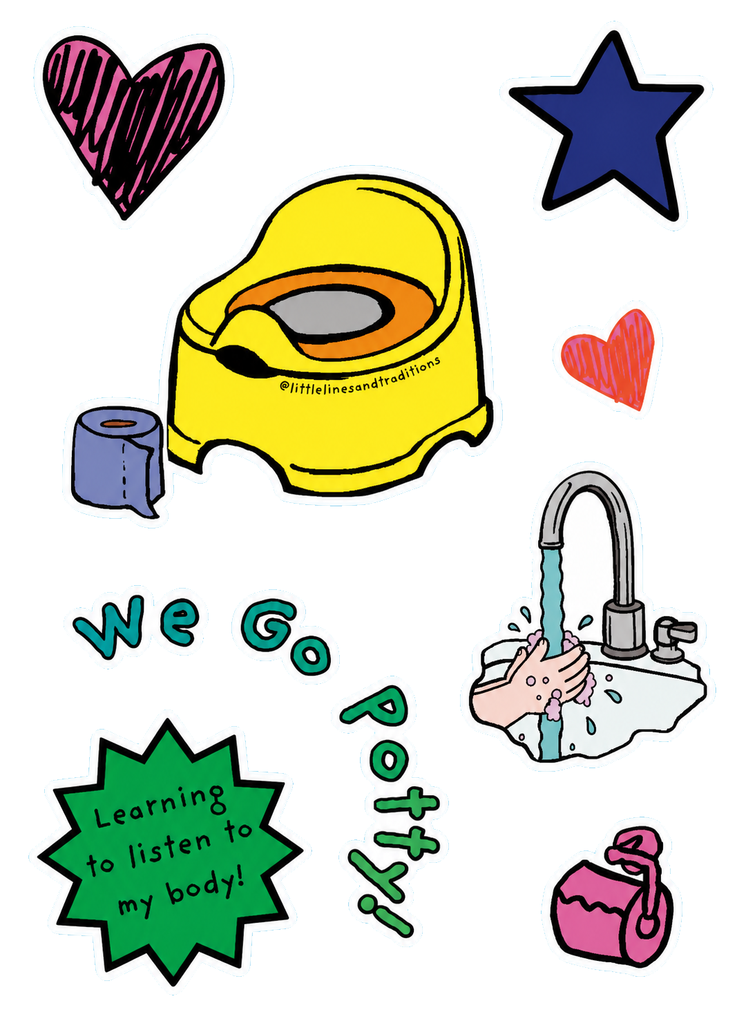 We Go Potty Stickers
