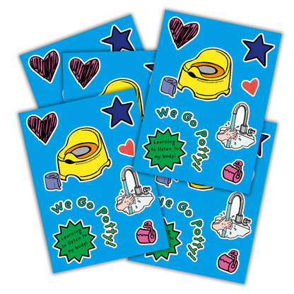 We Go Potty Stickers