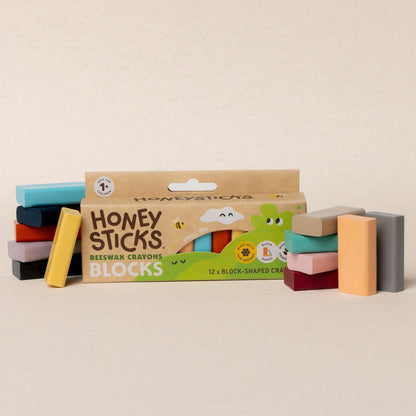 Honeysticks Beeswax Crayons Blocks 12pk