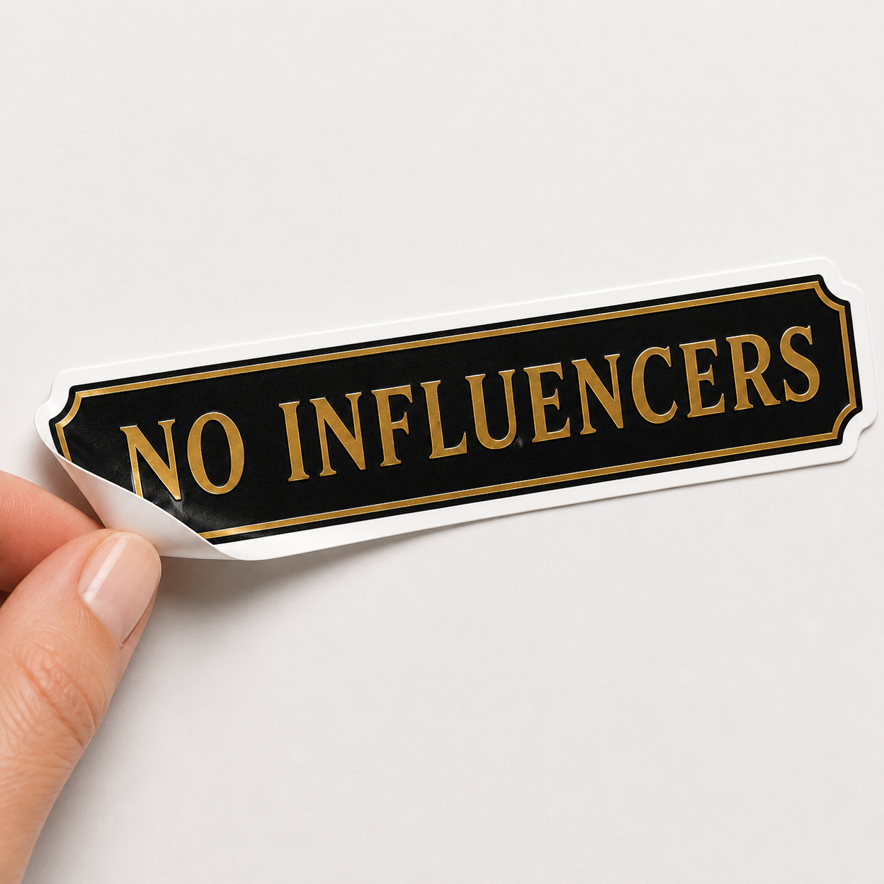No Influencers Sticker
