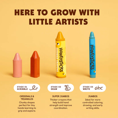 Honeysticks Beeswax Crayons Jumbos 12pk