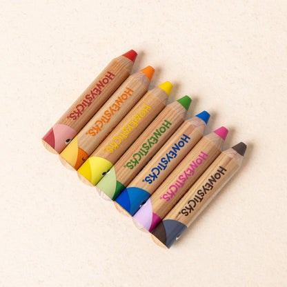 Honeysticks Magic 3-in-1 Beeswax Pencils Little Learners 7pk