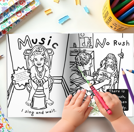 We Go Potty! Learning to Listen to My Body | Hardcover A-Z Coloring & Activity Book