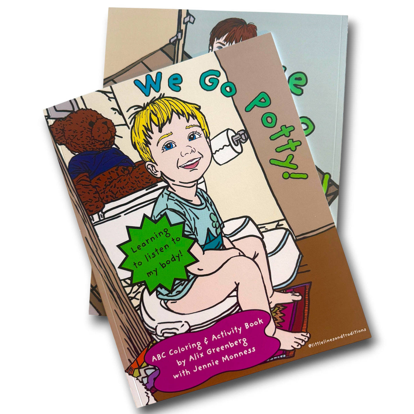 We Go Potty! Learning to Listen to My Body | Hardcover A-Z Coloring & Activity Book