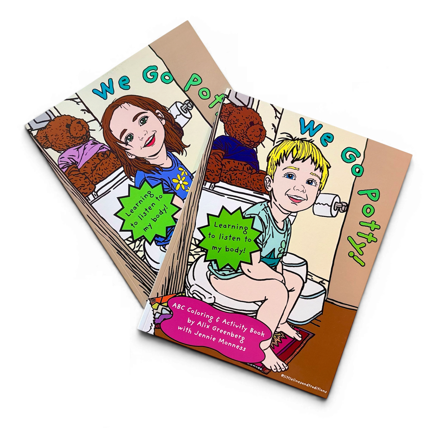 We Go Potty! Learning to Listen to My Body | Hardcover A-Z Coloring & Activity Book