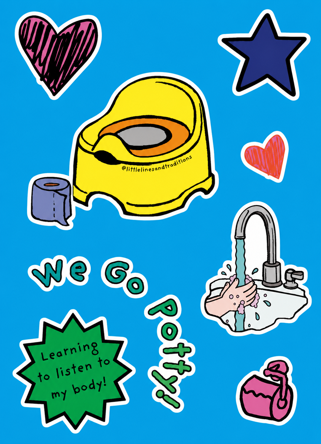 We Go Potty Stickers
