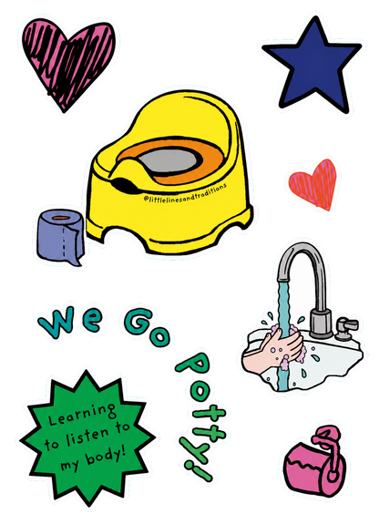 We Go Potty Stickers