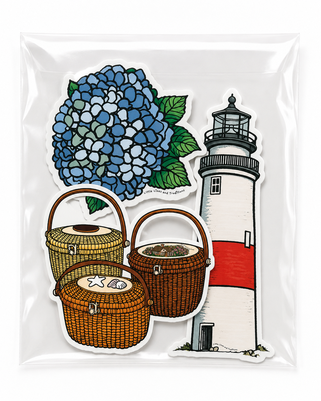 Nantucket Die-cut Sticker Pack